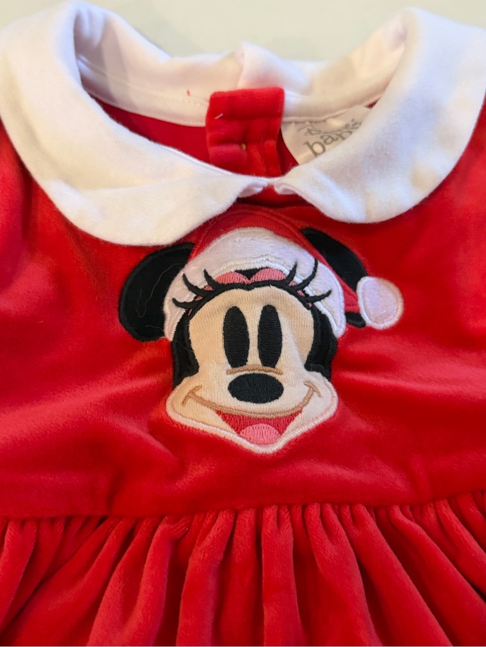 Disney Minnie Mouse Red Velvet Holiday Dress Costume for Kids